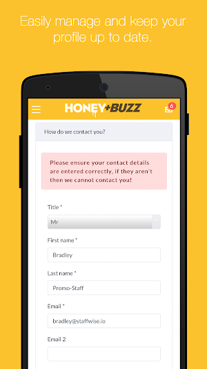Honey+Buzz Staffing Screenshot 1