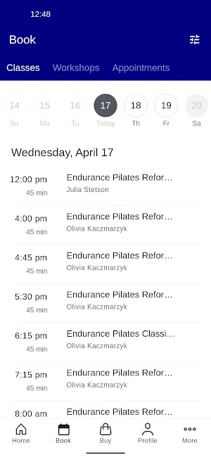 Endurance Pilates and Yoga Screenshot 1