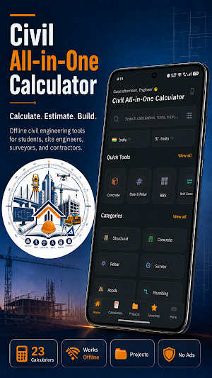 Civil All in One Calculator Screenshot 0