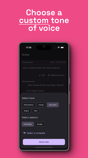 VoicePost: AI Social Posts Screenshot 2