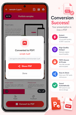 PPT and PPTX to PDF CONVERTOR Screenshot 3