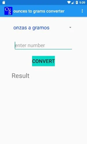 Convertidor de onzas a gramos Screenshot 3