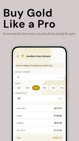 Live Gold Prices & Scrap Value Screenshot 3