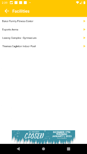 MWSU Recreation Services Screenshot 1