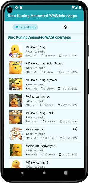 Dino Kuning Animated WASticker Screenshot 0