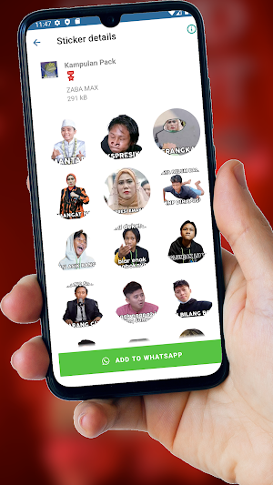 WA Lucu Bergerak Kocak Stiker Screenshot 0
