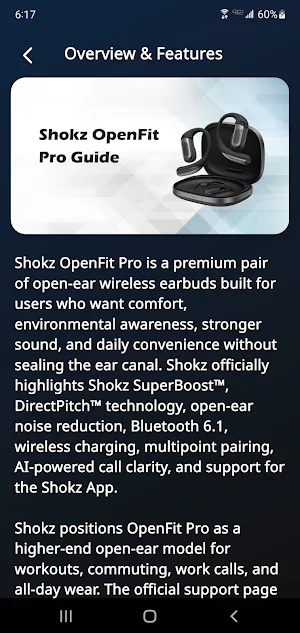 Shokz OpenFit Pro Guide Screenshot 2