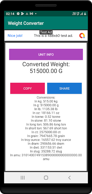 Weight Converter Kg & Gram Screenshot 1