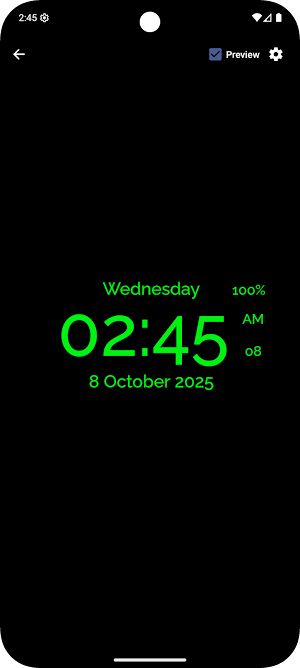 Digital Clock Live Wallpaper Screenshot 0