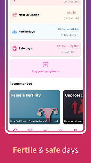 Period Tracker: Ovulation days Screenshot 1