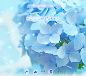Flower Wallpaper Blue Hydrangea Theme Screenshot 0