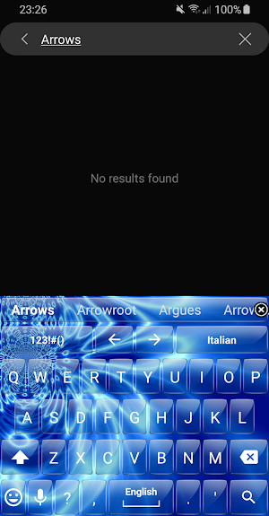 Keyboard Theme Glass Blue Wave Screenshot 1