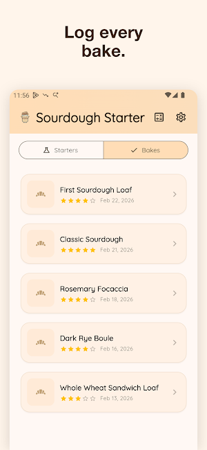 Sourdough Starter Tracker Screenshot 3