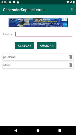 Generador Sopa de letras Screenshot 3
