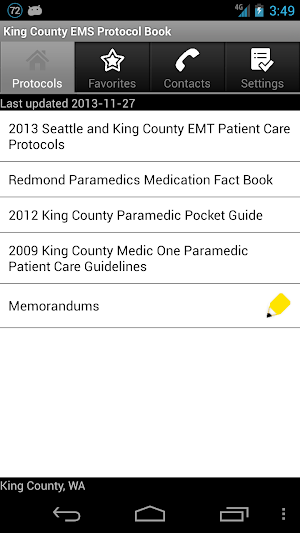 King County EMS Protocol Book Screenshot 2