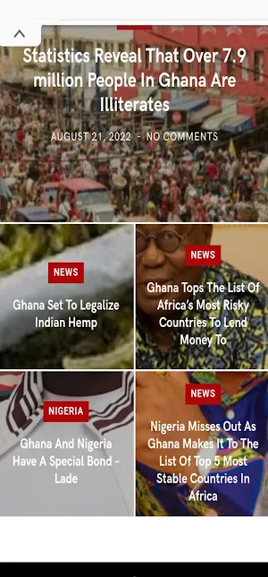 Ghana News Portal Screenshot 0