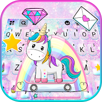 Galaxy Skate Unicorn Keyboard Theme