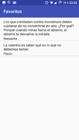 Calendario de frases Screenshot 1