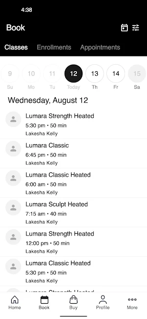 LUMARA WELLNESS CLUB Screenshot 1
