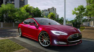 Tesla Model S Plaid City Driving Simulator Screenshot 0