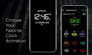 Digital Clock Lock Screen App Screenshot 0