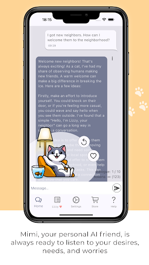 Cat Mimi - AI friend Screenshot 1