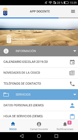 APP Docente Screenshot 2
