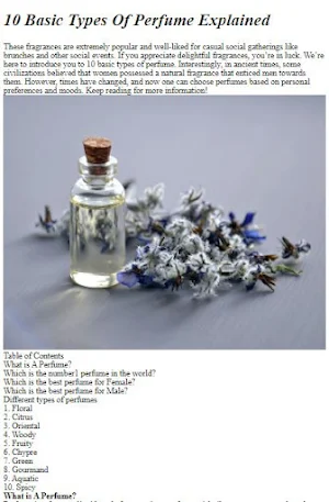 Basic Types Of Perfumes Tips Screenshot 3