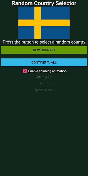 Random Country Selector Screenshot 0