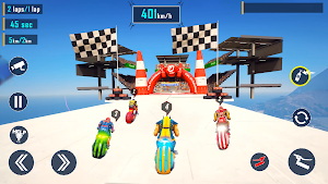 Superhero Tricky Bike Race Screenshot 1