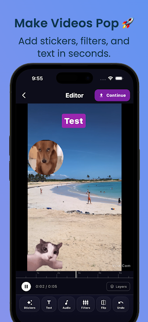 ViralCam Add Stickers to Video Screenshot 0