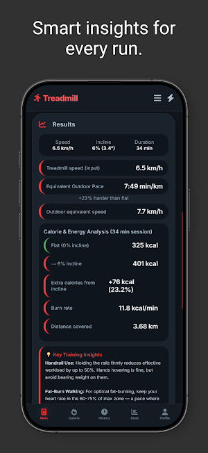 Treadmill Calculator Screenshot 0