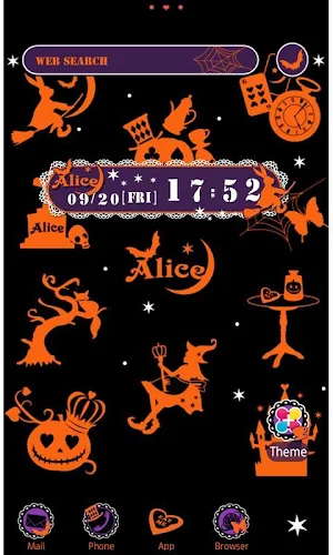 Alice in Halloween Land Theme Screenshot 0