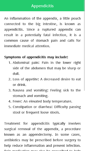 Disease Treatment Dictionary Screenshot 1