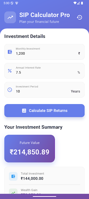SIP Calculator Pro Screenshot 0