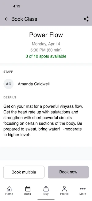 Anānda Yoga Belfast Screenshot 2