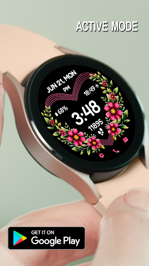 Flower Heart Bloom Black Screenshot 1