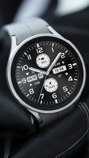 ZKin Watch Silver Big Numbers Screenshot 1
