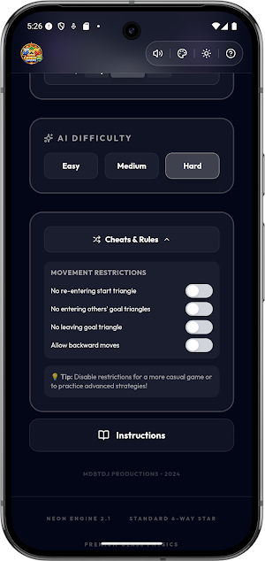 Super Chinese Checkers Offline Screenshot 1