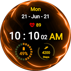 Three Color Fluid Watch Face Screenshot 3
