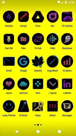 Black and Colors Icon Pack Screenshot 2