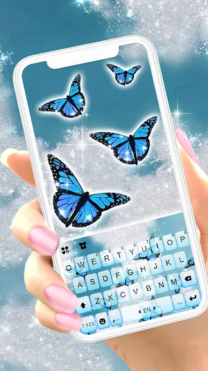 Shining Butterfly Keyboard Background Screenshot 0