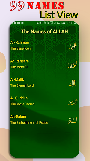 99 Name Of ALLAH Asma  al Husna Audio Mp3 Screenshot 1