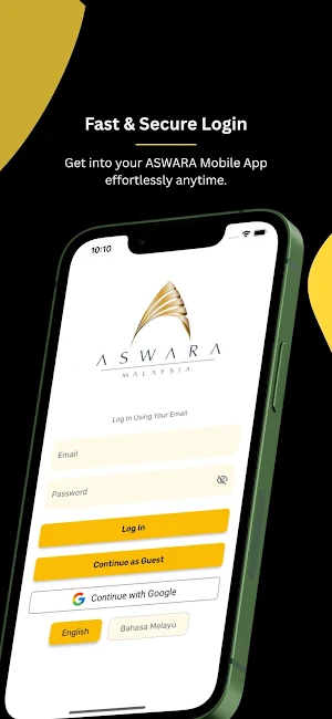 ASWARA Mobile App Screenshot 0