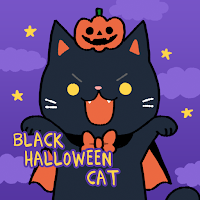 Black Halloween Cat Theme