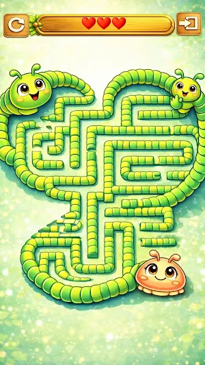 Caterpillar Escape Maze Puzzle Screenshot 0