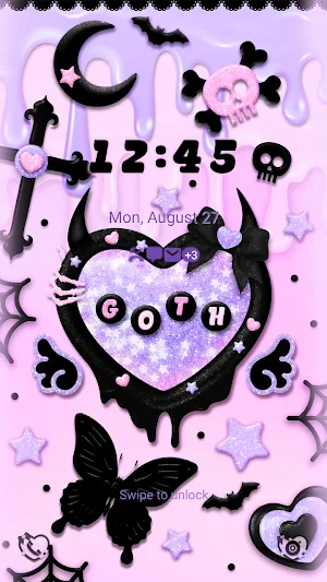 Goth Pink Love - Wallpaper Screenshot 1