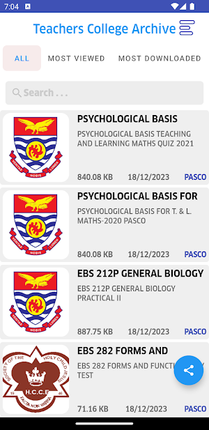 Teachers College Archives Screenshot 0