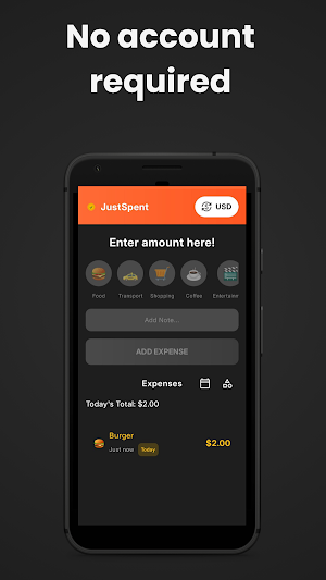 JustSpent:Expense Tracker Screenshot 1
