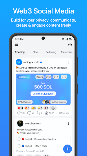 Sociogram: Web3 Social Media Screenshot 0
